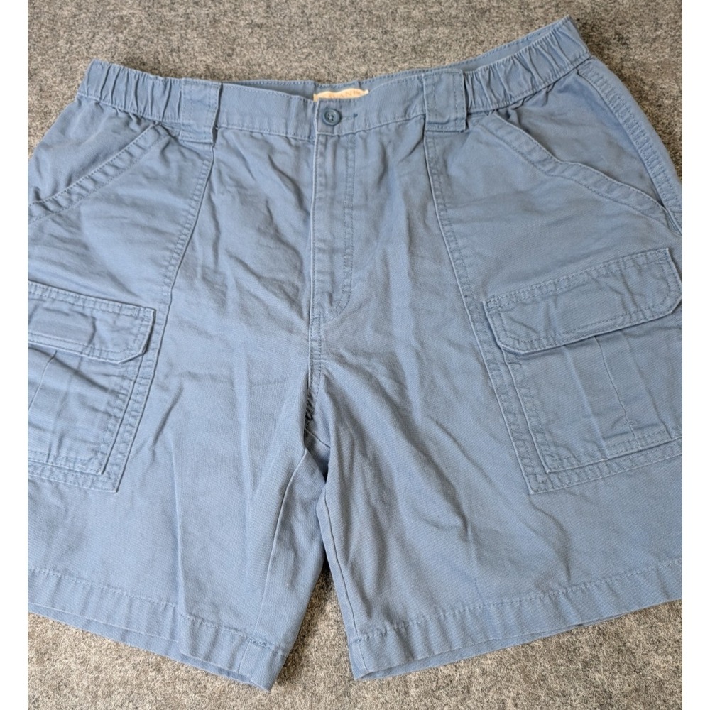 Savane Hiking Cargo Shorts 6 Pocket Men's 38 Cotton Twill Blue EUC